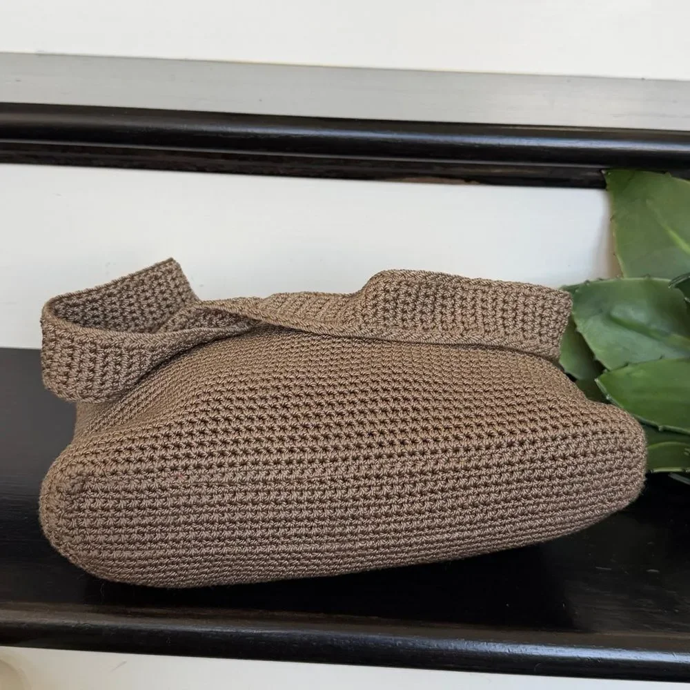 The Sak woven neutral shoulder purse clean non smoking tan boho relaxed vibe - Picture 8 of 10